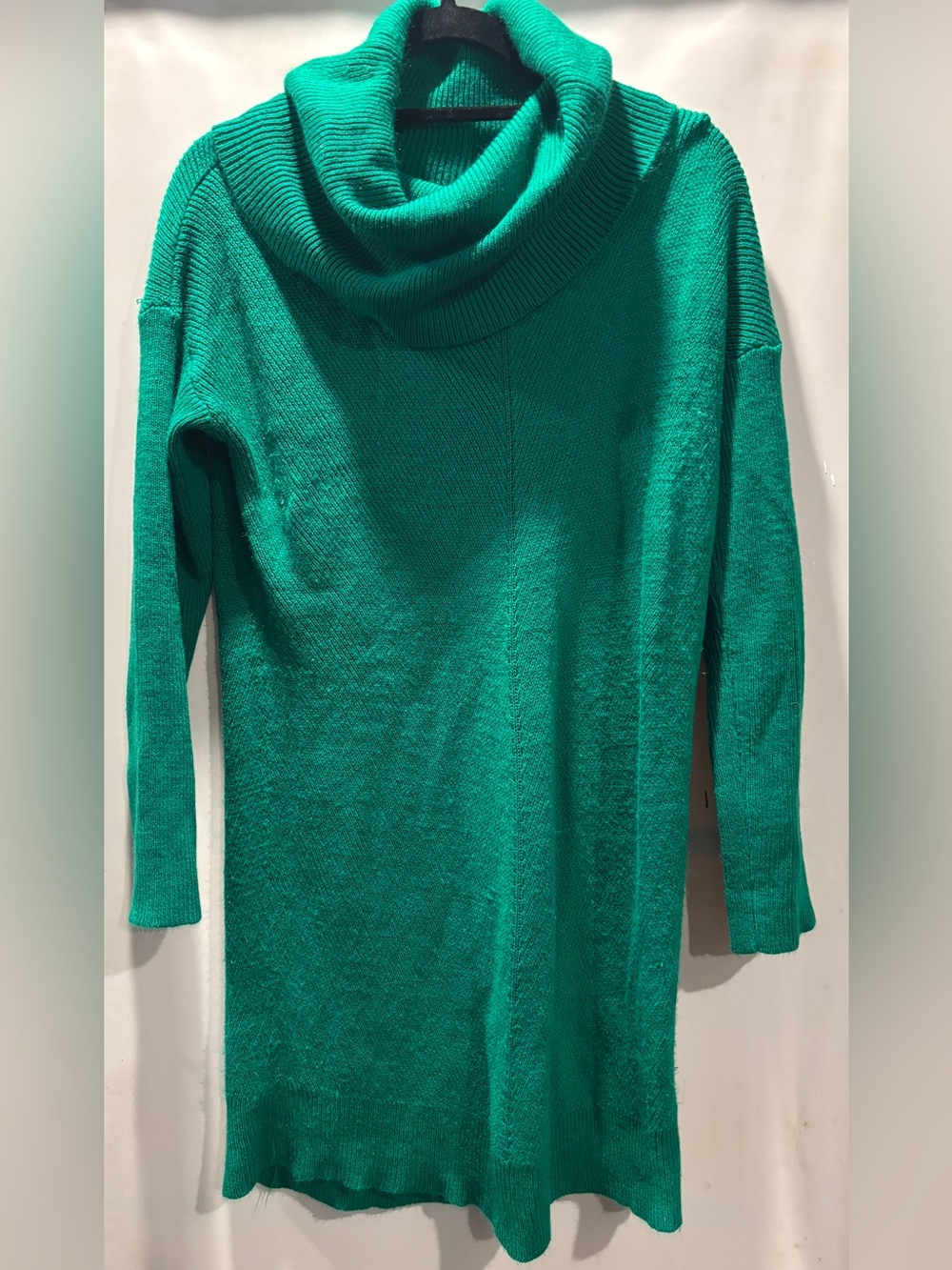 Lulus Gorgeous Green Women Sweaters Cowl Neck Dress Size Large